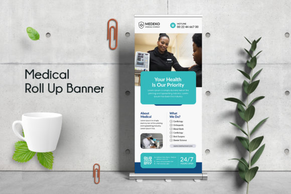 Capturing Patient Trust: The Power of Medical Roll Up Banner Design