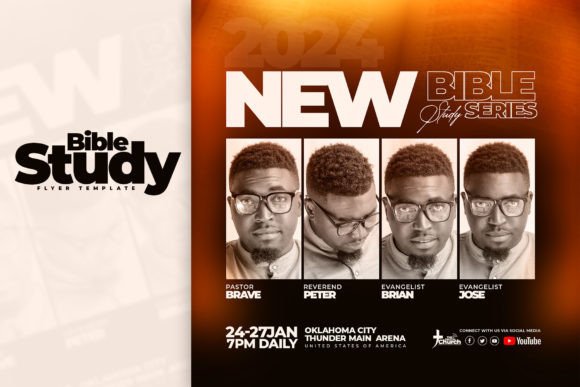 Crafting a Compelling Invitation with a Bible Study Flyer Template PSD