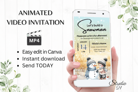 Create a Magical Winter Gathering with a Snowman Party Invitation