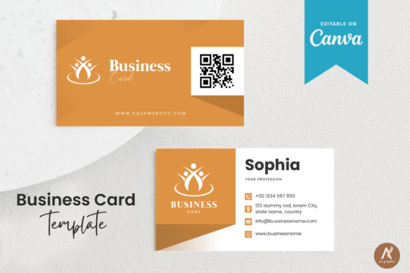 Editable Simple Business Card Template: Professional Minimal Design