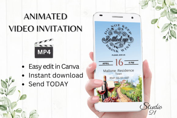 Elevate Your Gathering with Animated Wine and Cheese Invitations
