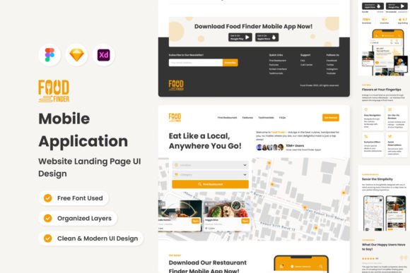 Food Finder: A Modern Landing Page for App Launches