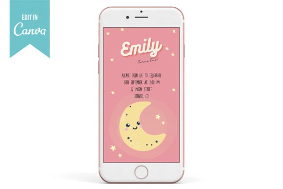 Moon and Stars Birthday Invitation: A Celestial Design Template