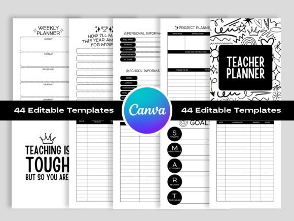 Streamline Your School Year with a Canva Editable Undated Teacher Planner