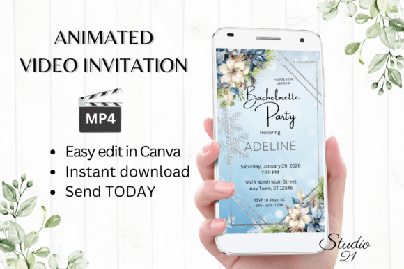 Winter Bachelorette Party Evite W6254: A Designer's Guide