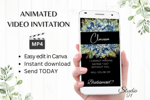 Winter Bridesmaid Proposal W3257M: A Digital Solution for Modern Invitations